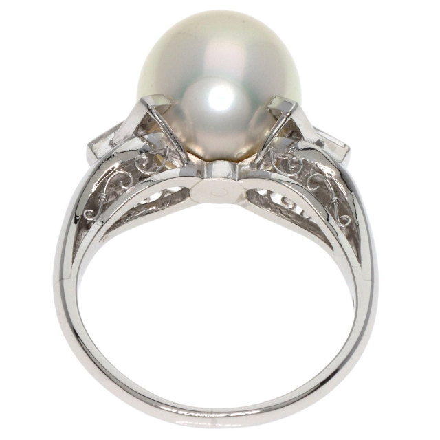 MIKIMOTO ミキモト パール 真珠 ダイヤモンド リング・指輪 プラチナ 