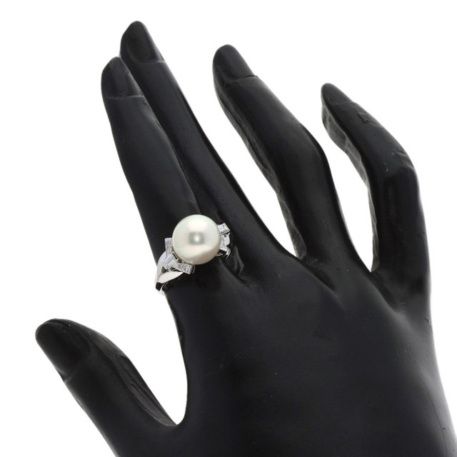 MIKIMOTO ミキモト パール 真珠 ダイヤモンド リング・指輪 プラチナ 