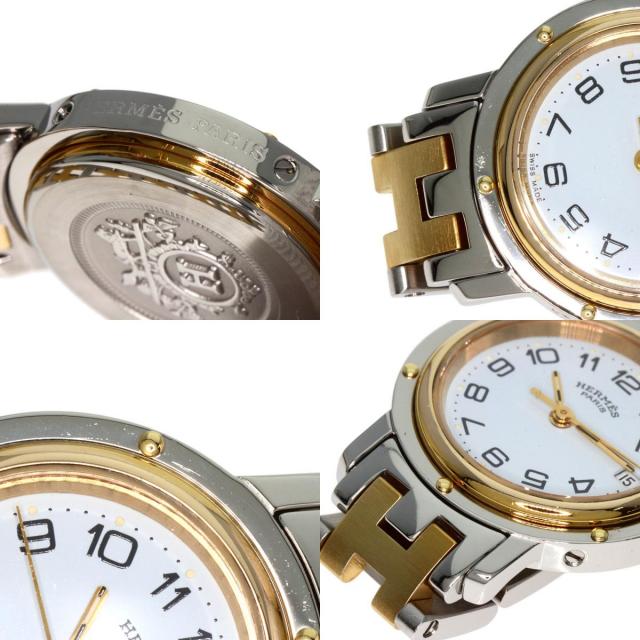 HERMES エルメス CL3.240 クリッパー 腕時計 ステンレススチール/SSxGP  