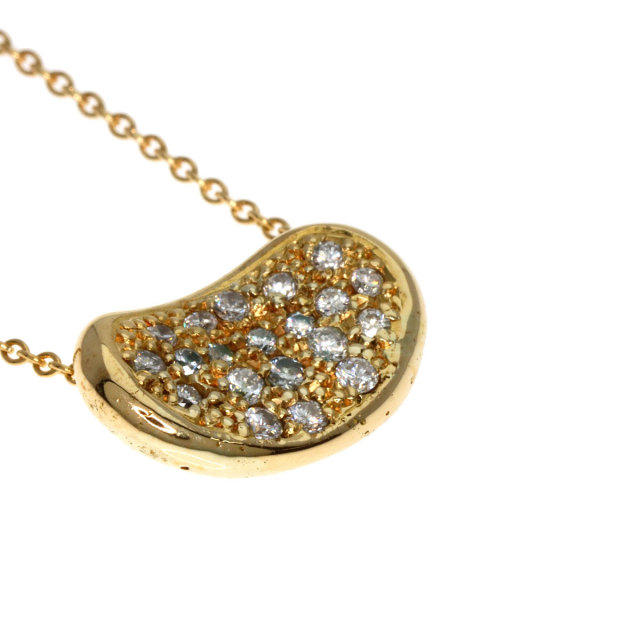 TIFFANY&Co. ティファニー ビーン ダイヤモンド ネックレス K18  