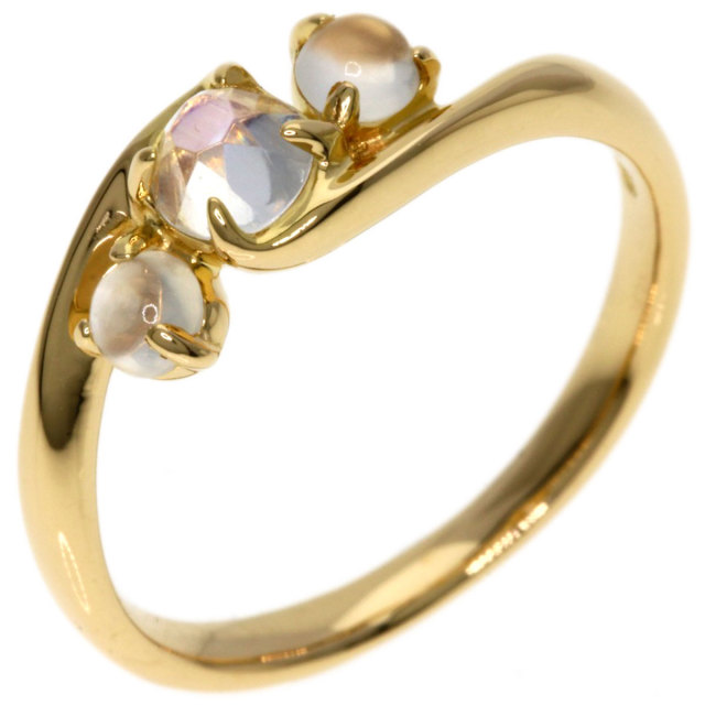 ◇【新同品】クレージュ☆K18WG ムーンストーンリング◇ ふさわしかっ 