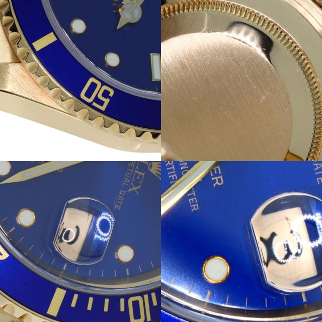 ロレックス　16618 駒 ROLEX ロレックス 16618 サブマリーナ デイト 腕時計 K18イエロー
