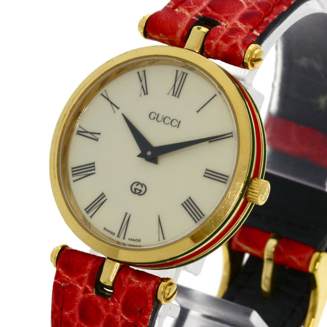 GUCCI グッチ シェリーライン 腕時計 GP/革 レディース