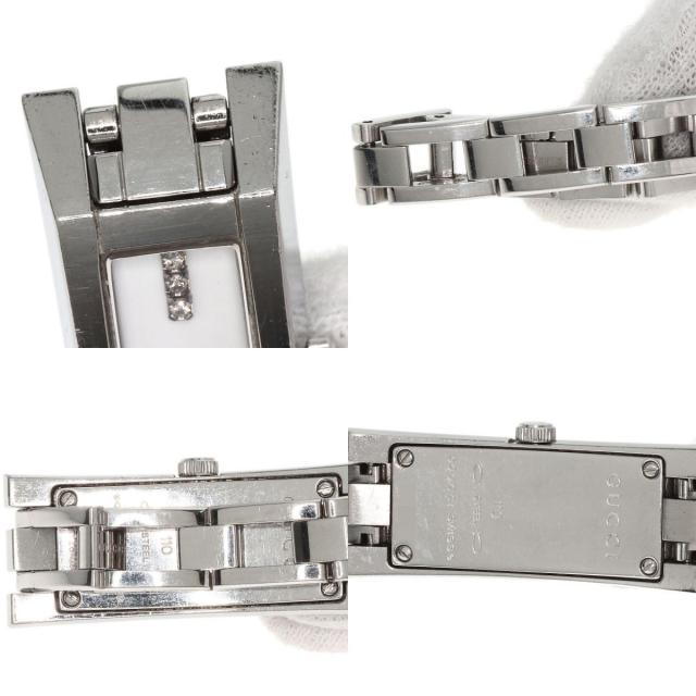 GUCCI グッチ 110 スクエアフェイス 3P ダイヤモンド 腕時計  