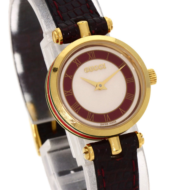 GUCCI グッチ シェリーライン 腕時計 GP/リザード レディース 