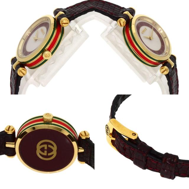 GUCCI グッチ シェリーライン 腕時計 GP/リザード レディース GUCCI グッチ シェリーライン 腕時計 GP/リザード レディース