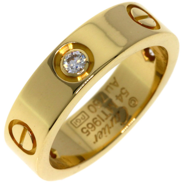 CARTIER カルティエ ラブリング ハーフダイヤモンド #54 リング・指輪 