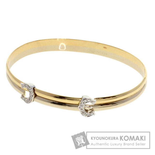 CARTIER カルティエ 2C ダイヤモンド バングル ブレスレット K18  