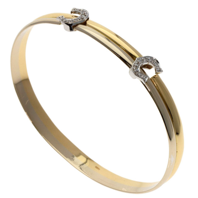 CARTIER カルティエ 2C ダイヤモンド バングル ブレスレット K18 