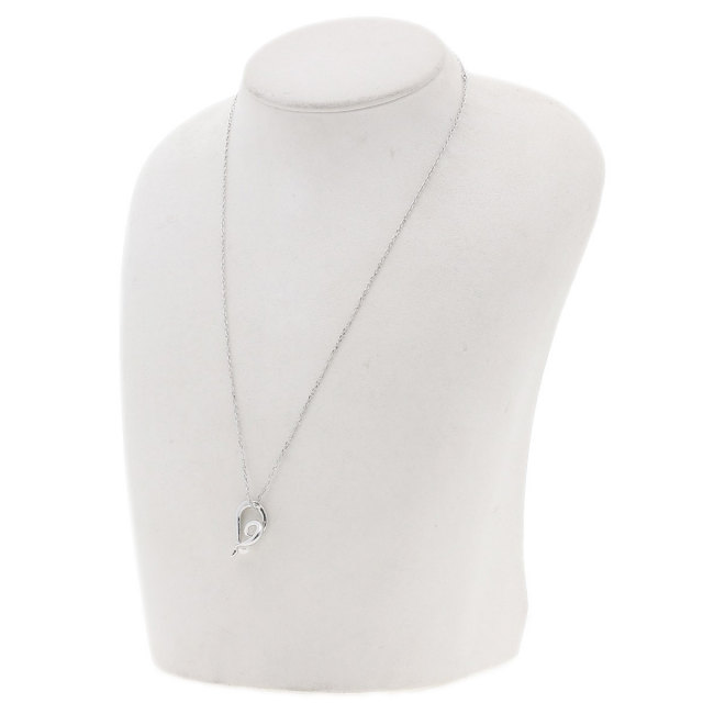 MIKIMOTO ミキモト アコヤパール 真珠 ダイヤモンド ハート ネックレス 
