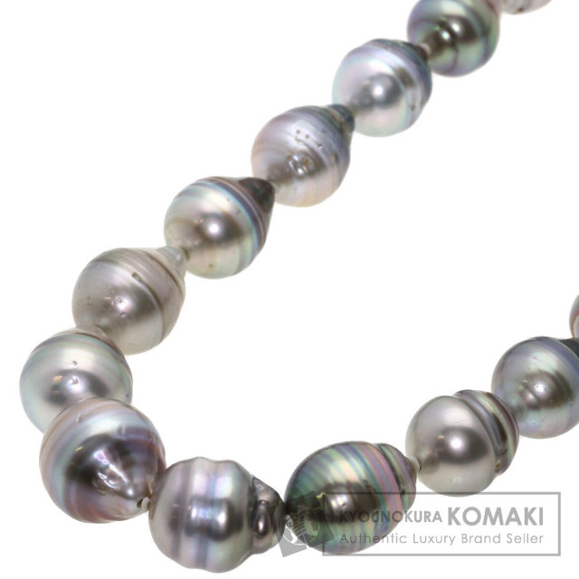 バロックパール 真珠 ネックレス K14ホワイトゴールド 64.9g レディース 