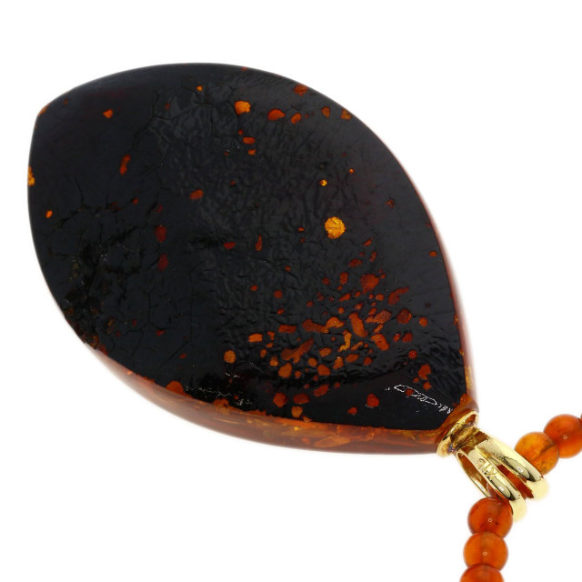 セレクトジュエリー ネックレス コハク 琥珀 フクロウ