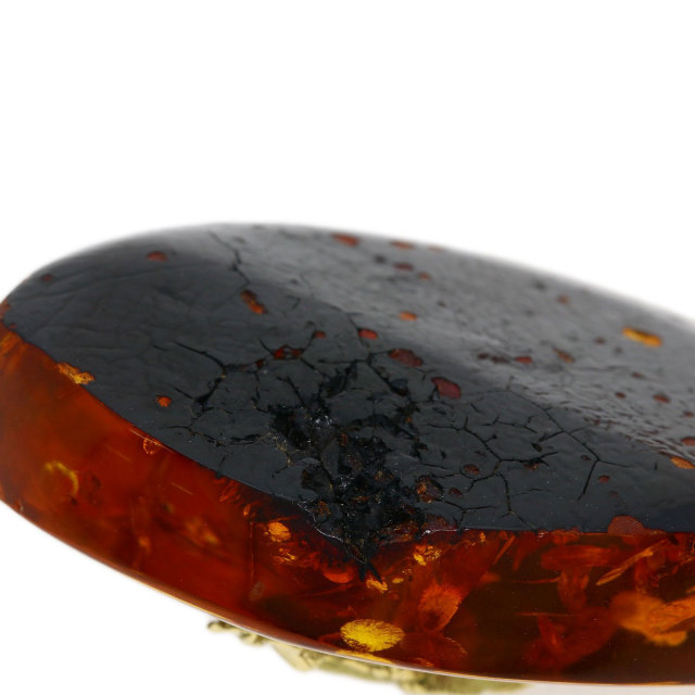 セレクトジュエリー ネックレス コハク 琥珀 フクロウ