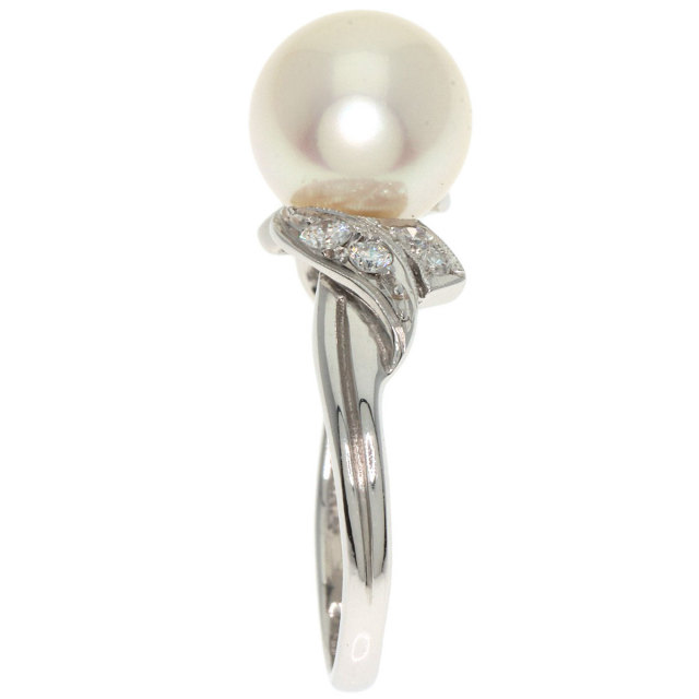 MIKIMOTO ミキモト パール 真珠 ダイヤモンド リング・指輪 K14 