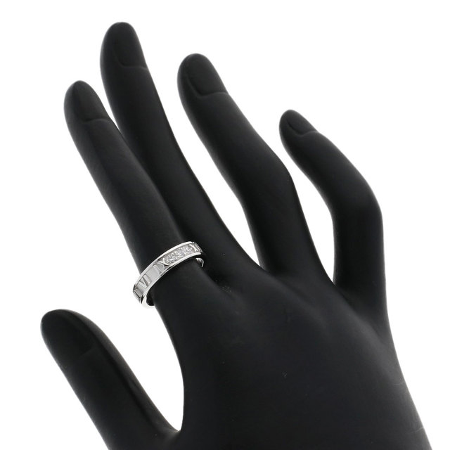 ティファニー7号K18ホワイトゴールド3Pダイヤアトラスリング