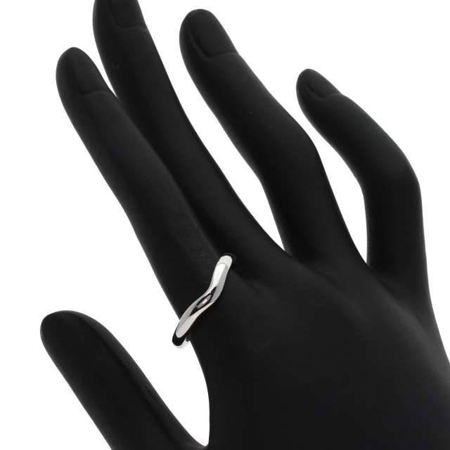 TIFFANY&Co. ティファニー カーブド バンド リング・指輪 プラチナ 