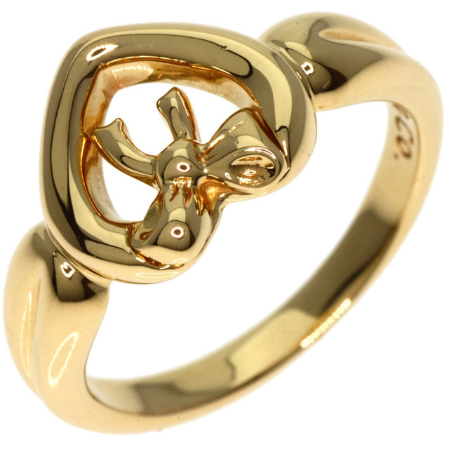 TIFFANY&Co. ティファニー リボンハート リング・指輪 K18イエロー  