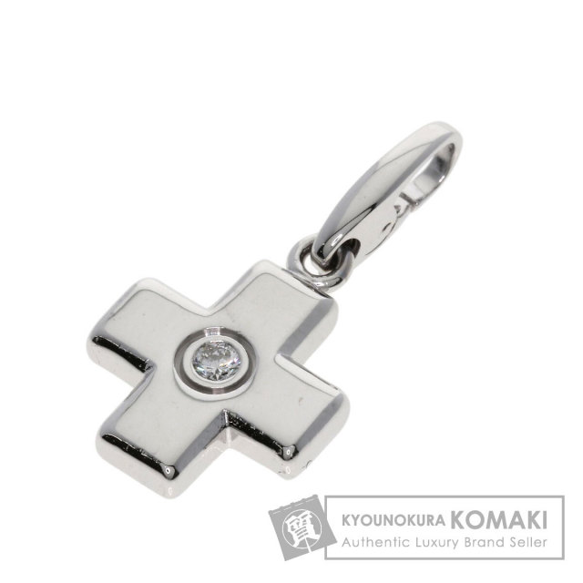 カルティエ Cartier K18WG クロス ダイヤモンド チャーム トップ CARTIER カルティエ ダイヤモンド クロス ペンダントトップ K18