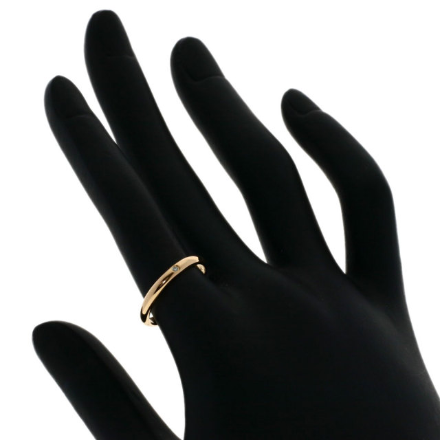 【美品】カルティエ 1P ダイヤ ウェディング リング 5号 6136 Cartier カルティエ 指輪 レディース ディアマンレジェ ハート