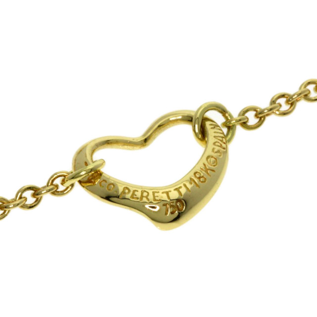 TIFFANY&Co. ティファニー オープンハート ブレスレット K18イエロー 