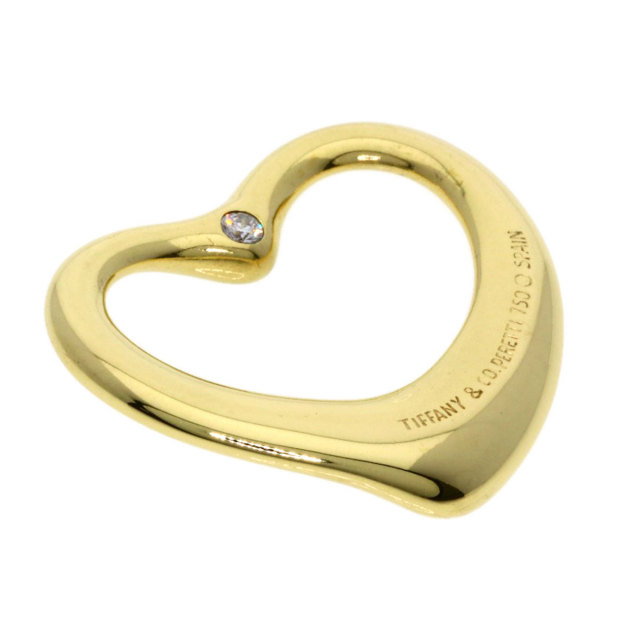 TIFFANY&Co. ティファニー オープンハート 2P ダイヤモンド ペンダント  
