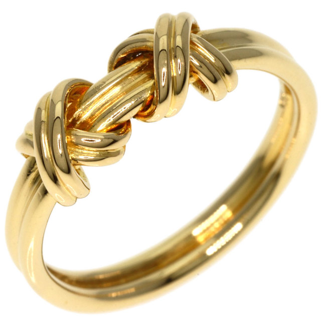 中古】 ティファニー リング・指輪 ダブルウェーブ K18YG 約3.3g  