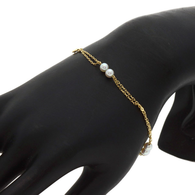 MIKIMOTO 真珠 ゴールド ブレスレット MIKIMOTO ミキモト アコヤパール 真珠 ブレスレット K18イエロー