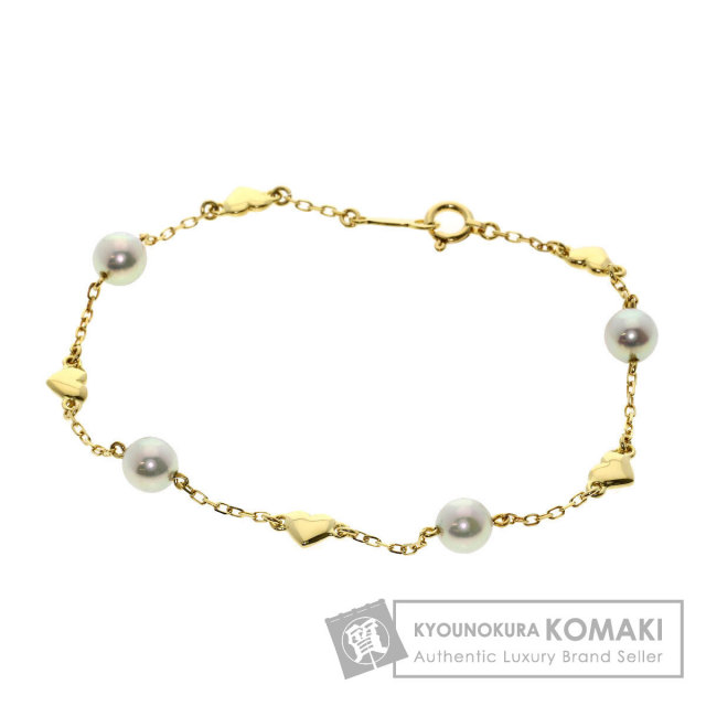 み　新品未使用　K18 パールブレスレット　YG MIKIMOTO ミキモト パール 真珠 ブレスレット K18ホワイト