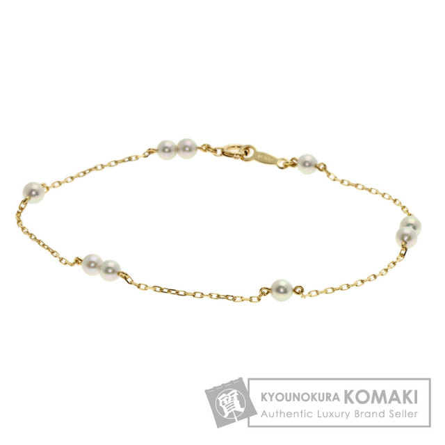 MIKIMOTO ミキモト ステーション パール 真珠 ブレスレット K18