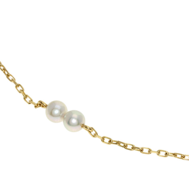 MIKIMOTO ミキモト ステーション パール 真珠 ブレスレット K18