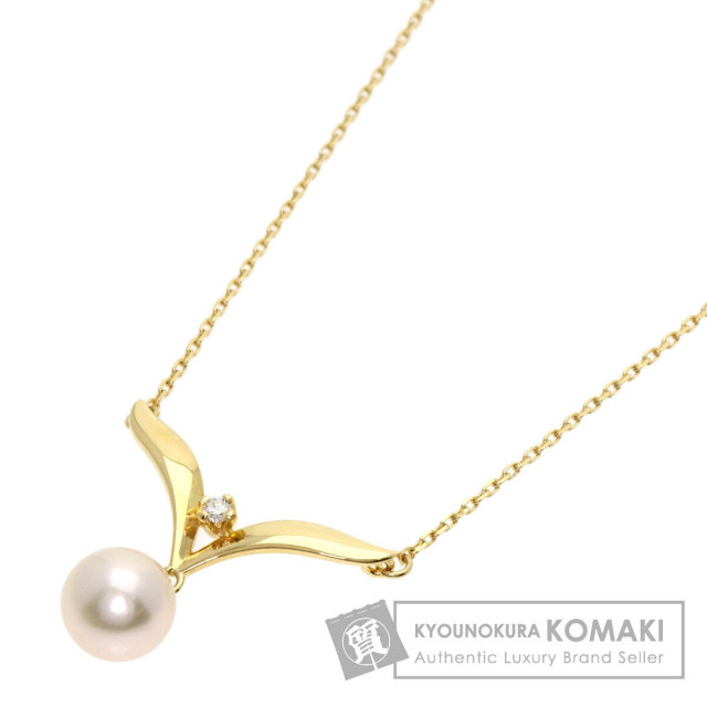 【美品】ミキモト　パールスクエアペンダント　ブローチ2way オリジナルチェーン 美品】ミキモト パールスクエアペンダント ブローチ2way