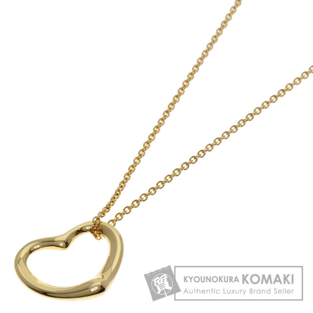 TIFFANY&Co. ティファニー オープンハート ネックレス K18イエロー 