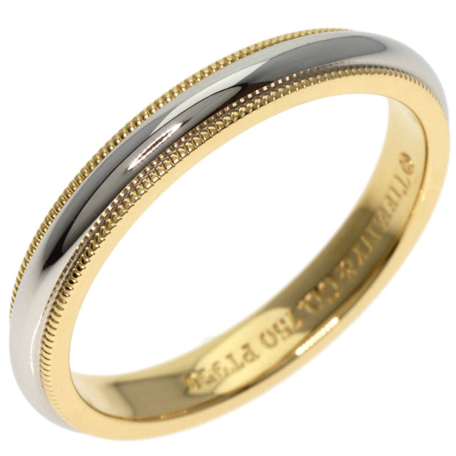 TIFFANY&Co. ティファニー ミルグレイバンド リング・指輪 K18  