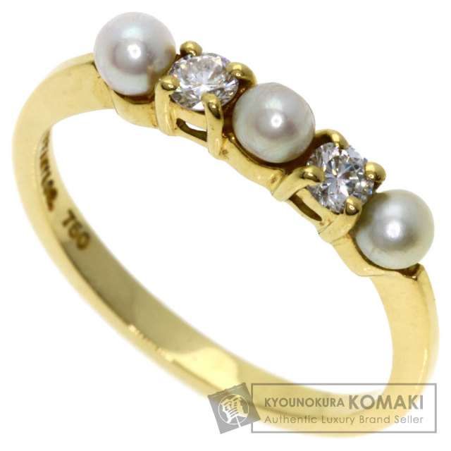 TIFFANY&Co. ティファニー パール 真珠 ダイヤモンド リング・指輪 K18  