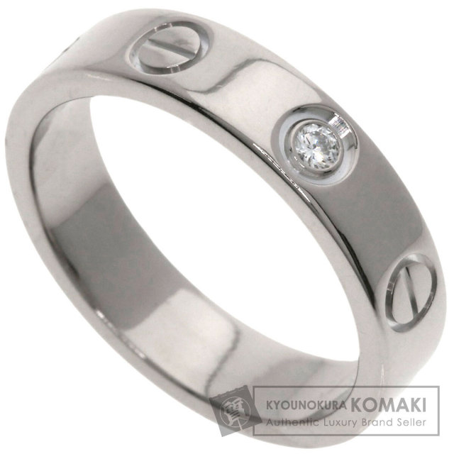 新品仕上済✨Cartier ミニラブリング 1Pダイヤ #46 WG ラブ CARTIER カルティエ ミニ ラブリング 1P ダイヤ #46 K18 ピンク