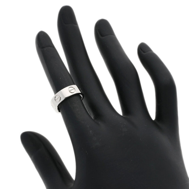 カルティエ ラブリング プラチナ くり貫き 