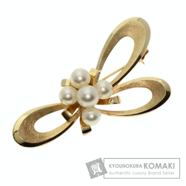 中古】 ミキモト MIKIMOTO K18 ブローチ ダイヤモンド パール：7