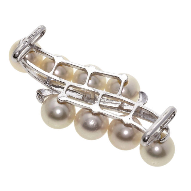 MIKIMOTO ミキモト　帯留め パール MIKIMOTO ミキモト 帯留め パール あこや真珠 シルバー : Pawn