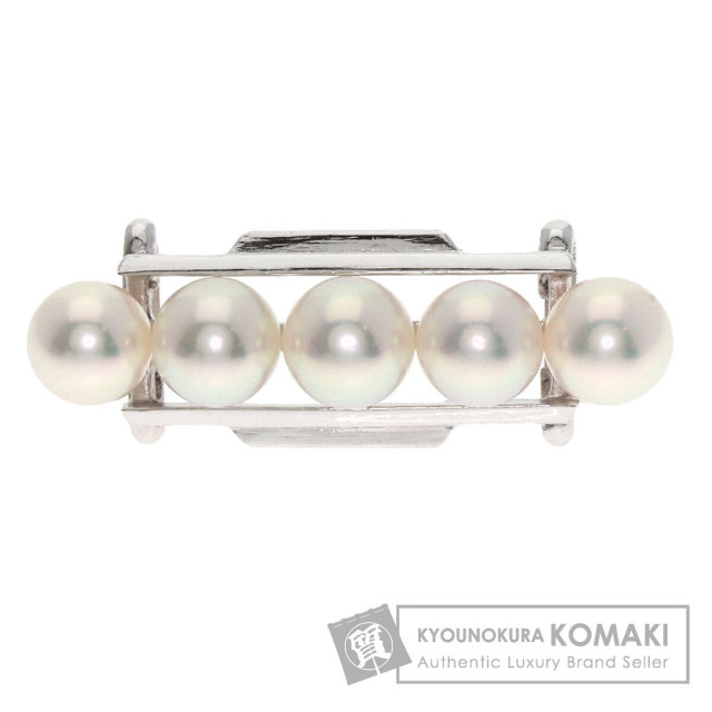 MIKIMOTO ミキモト パール 真珠 帯留め K14ホワイトゴールド