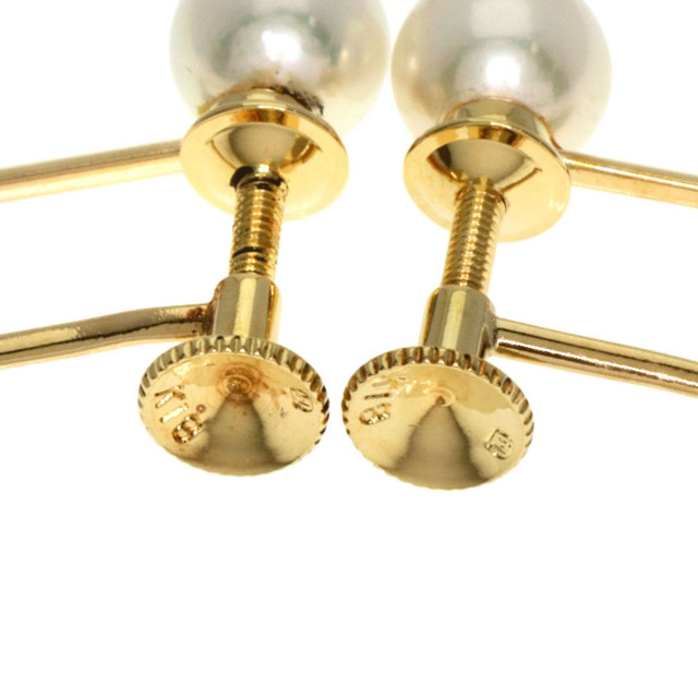 MIKIMOTO ミキモト パール 真珠 イヤリング K18イエローゴールド 