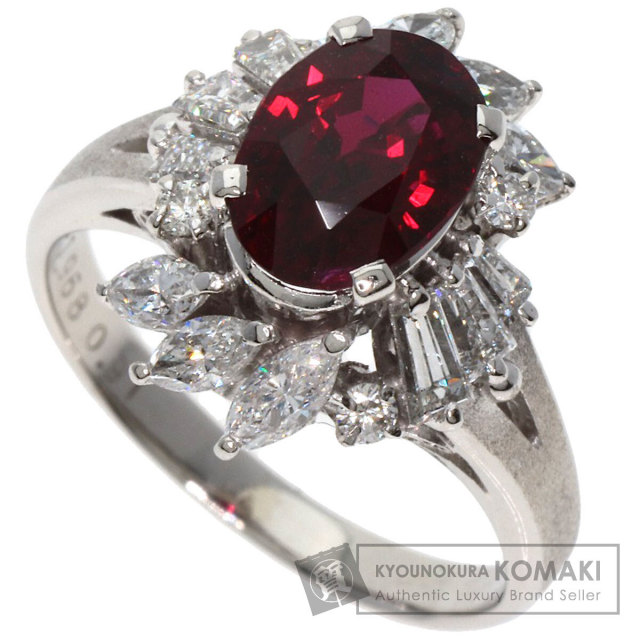 1.968ct ルビー ダイヤモンド リング・指輪 プラチナPT900 6.4g レディース