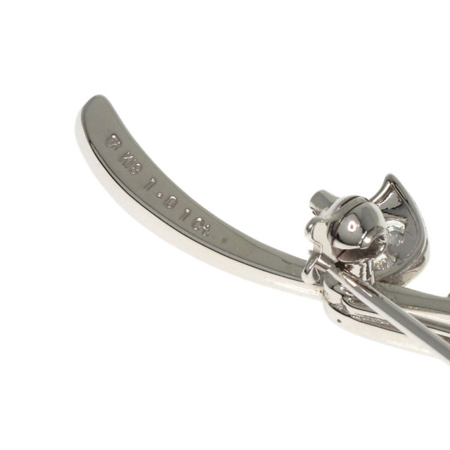 MIKIMOTO ミキモト ブラックパール 真珠 ダイヤモンド ブローチ K18 