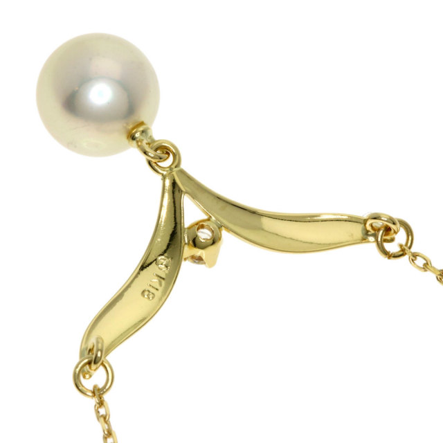 MIKIMOTO ミキモト アコヤパール 真珠 ダイヤモンド ネックレス