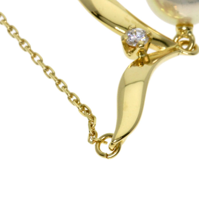 mikimotoミキモト k18黒蝶貝あこや真珠天然ダイヤモンドネックレスパール MIKIMOTO【ミキモト】K18アコヤパール ダイヤモンドネックレス