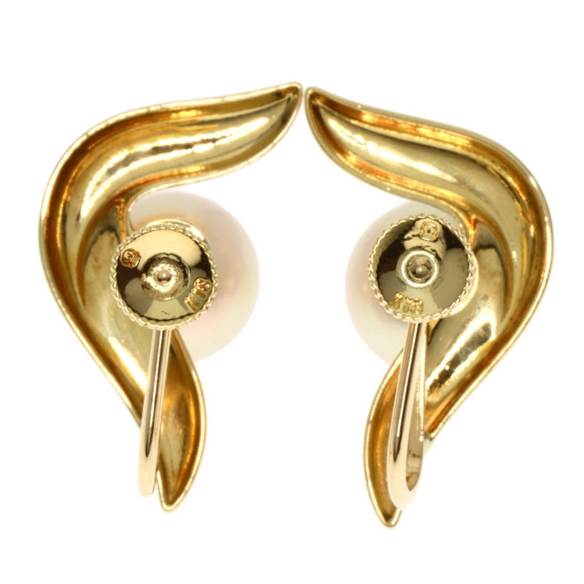 MIKIMOTO ミキモト パール 真珠 イヤリング K18イエローゴールド 