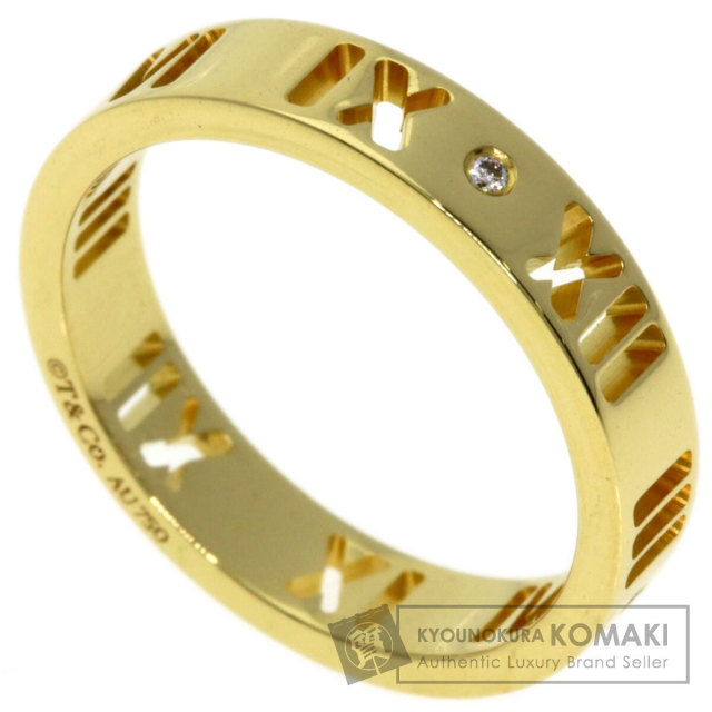 ティファニー アトラス ピアスド リング 18金 ゴールド0427-S2226s TIFFANY&Co. ティファニー アトラス リング 指輪 12号 18金 K18
