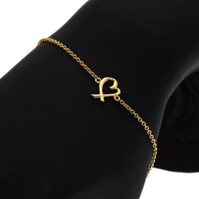 TIFFANY&Co. ティファニー ラビングハート ブレスレット K18イエロー