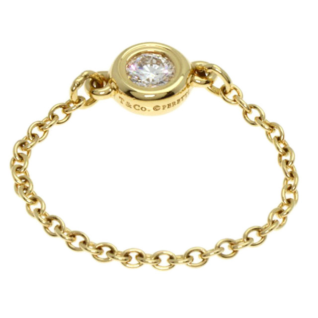 【極美品】♡K18ティファニーバイザヤードイエローゴールドダイヤモンド1P Diamonds By The Yard 中古品 ティファニー バイザヤード