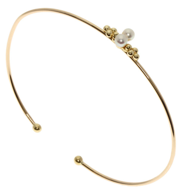 MIKIMOTO ミキモト ベビーパール 真珠 バングル ブレスレット K18 