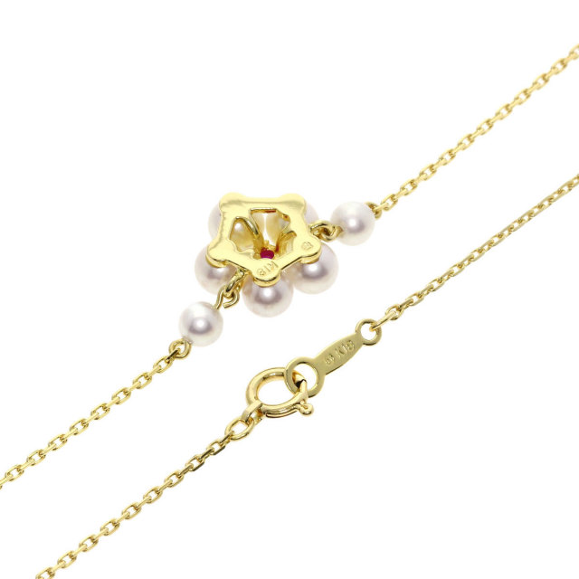 ミキモト アコヤパール 真珠 ルビー ネックレス K18 MIKIMOTO ミキモト ルビー アコヤパール 真珠 ネックレス K18